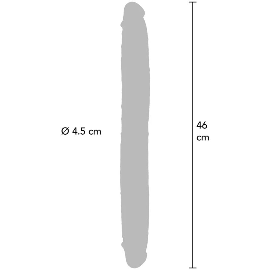 GET REAL - DOUBLE GODE EN SILICONE BONBON 46 CM