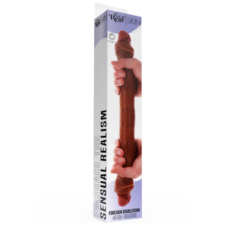 GET REAL - DOUBLE GODE EN SILICONE BONBON 46 CM
