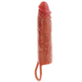 RÉEL - HOUSSE DE PÉNIS HYDRATANTE EN SILICONE CARAMEL 20 CM