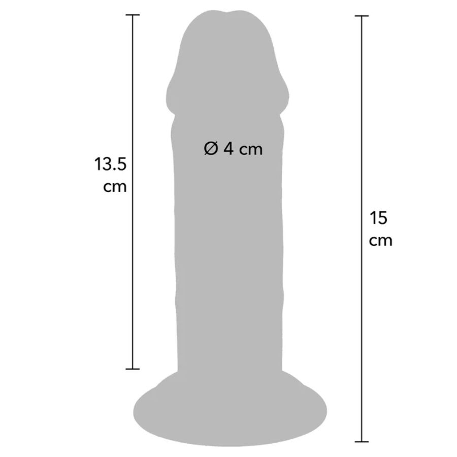 GET REAL - DELUXE DONG THICK DOUBLE DENSITY TPE 15 CM