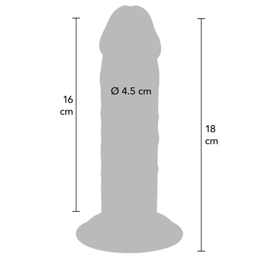 GET REAL - DELUXE DONG THICK DOUBLE DENSITY TPE 18 CM