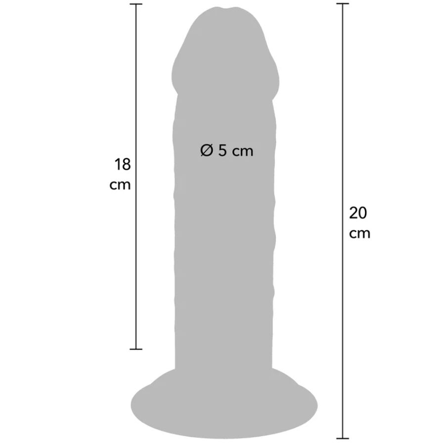 GET REAL - DELUXE DONG THICK DOUBLE DENSITY TPE 20 CM