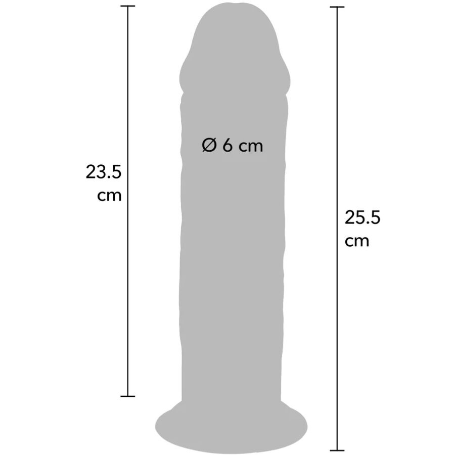 GET REAL - DELUXE DONG THICK DOUBLE DENSITY TPE 25.5 CM
