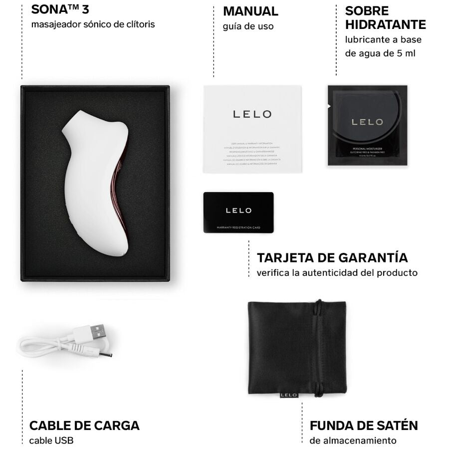 LELO - SONA 3 STIMULATEUR CLITORIDIEN SONIQUE BLANC