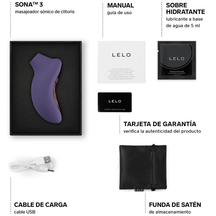 LELO - SONA 3 MASAJEADOR SÓNICO DE CLÍTORIS MORADO