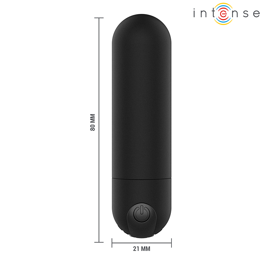 INTENSE - KAREN MINI BULLET VIBRATOR 10 MODES RECHARGEABLE BLACK