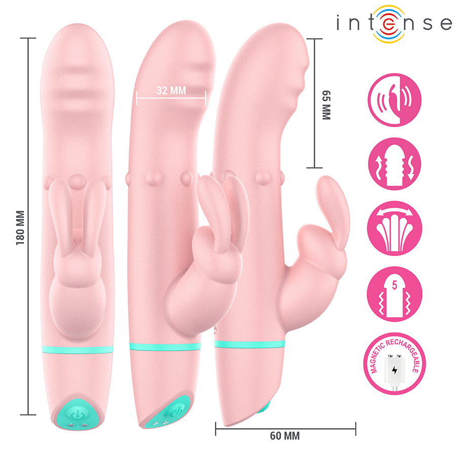 INTENSE - ALVIN STIMULATEUR LAPIN & VIBREUR ROLLING + OSCILLANT