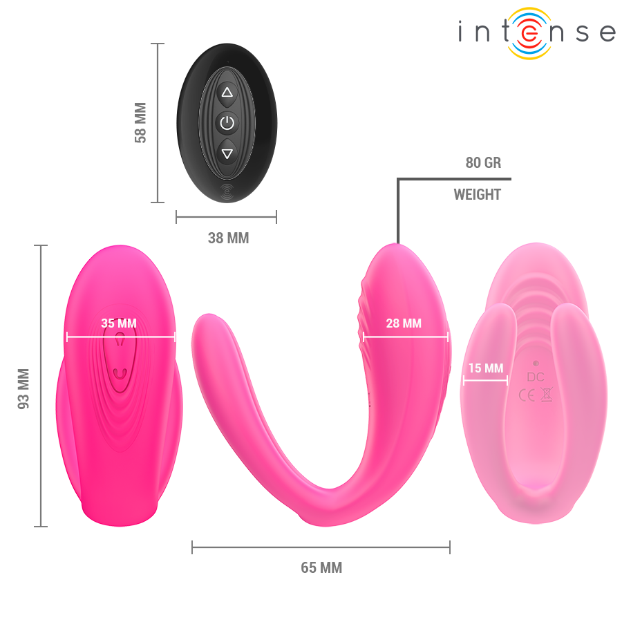 INTENSE - JULIA VIBRATOR & REMOTE CONTROL CLAMP STIMULATOR
