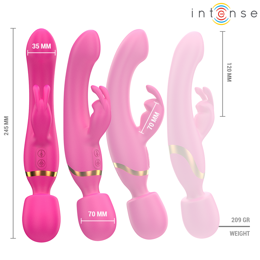 INTENSE - WINONA DOUBLE VIBRATEUR LAPIN & BAGUETTE