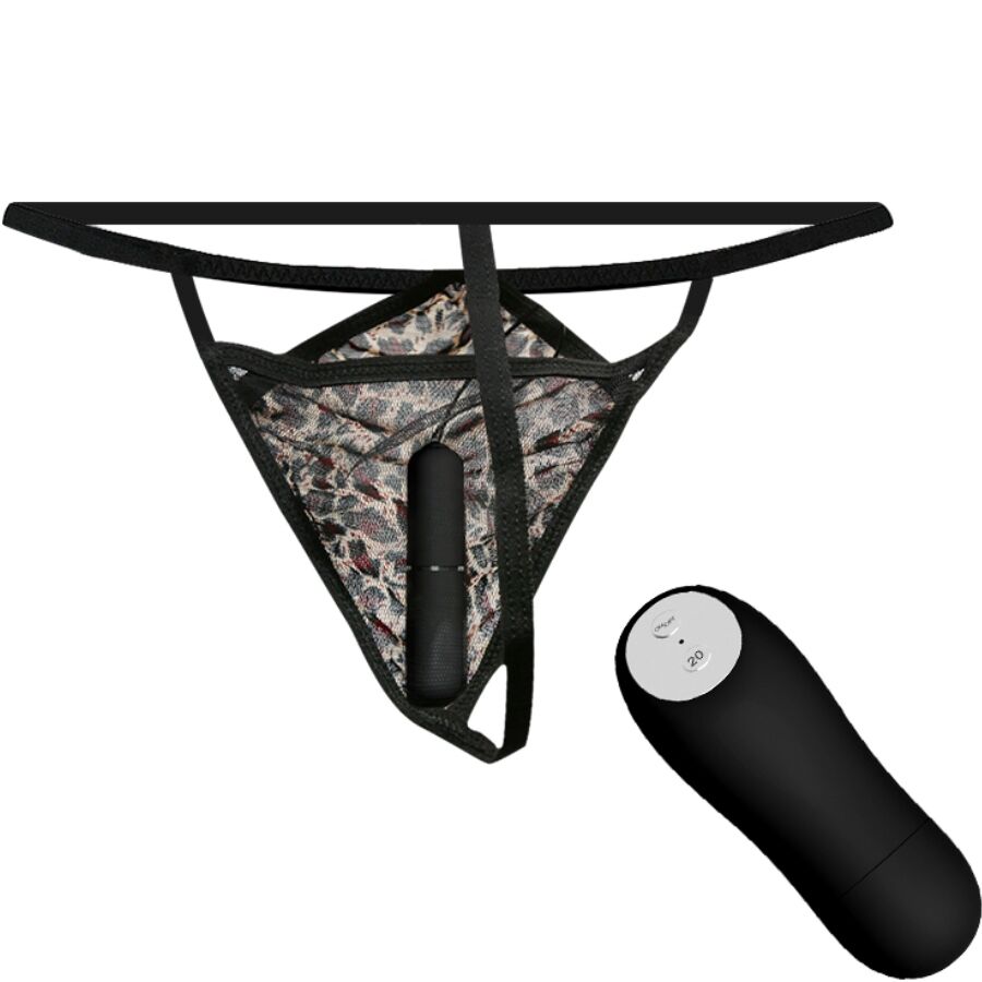 BAILE - TANGA CON BALA VIBRADORA Y CONTROL REMOTO NEGRO
