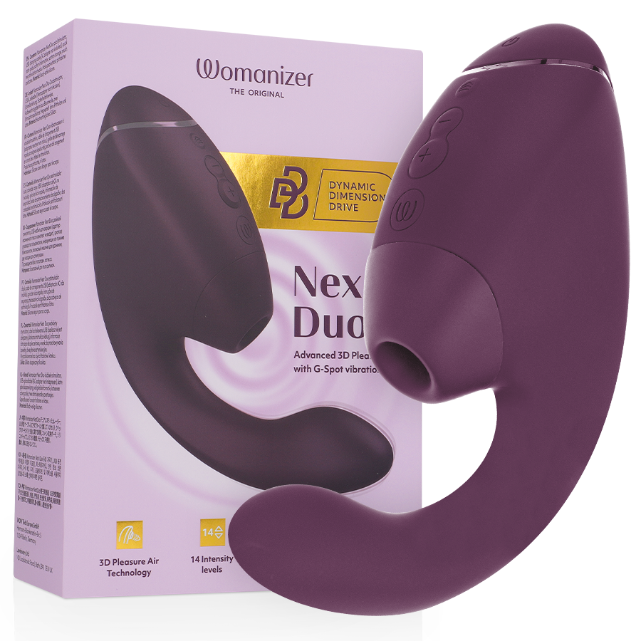 WOMANIZER - DUO NEXT DUAL CLITORAL & G-SPOT VIBRATOR STIMULATOR PURPLE