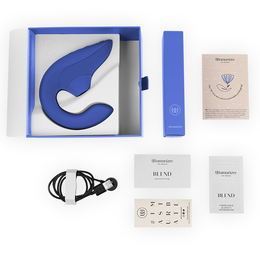 WOMANIZER - MÉLANGE STIMULATEUR VIBRATEUR LAPIN BLEU