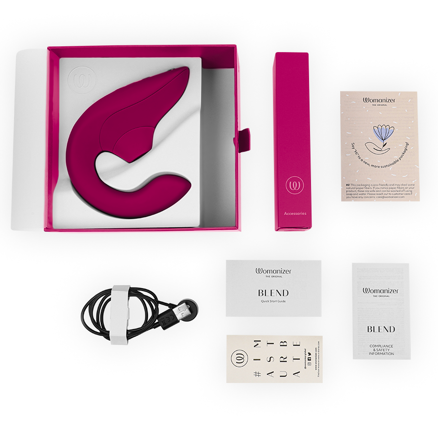 WOMANIZER - BLEND RABBIT VIBRATOR STIMULATOR FUCHSIA