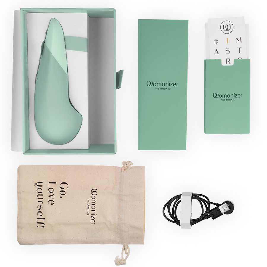 WOMANIZER - VIBE LAY-ON SILENT VIBRATOR LIGHT GREEN