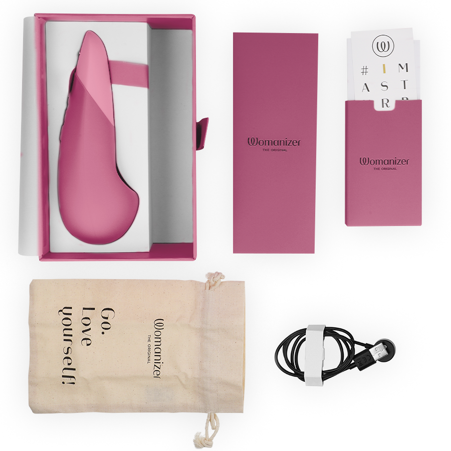 WOMANIZER - VIBE SILENT LAY-ON VIBRATOR DARK PINK