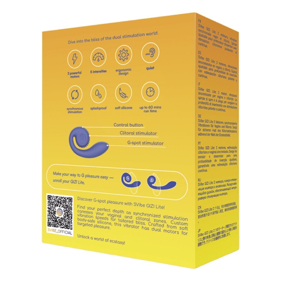 SNAIL VIBE - GIZI LITE VIBREUR DOUBLE POINT G ET CLITORIS VIOLET