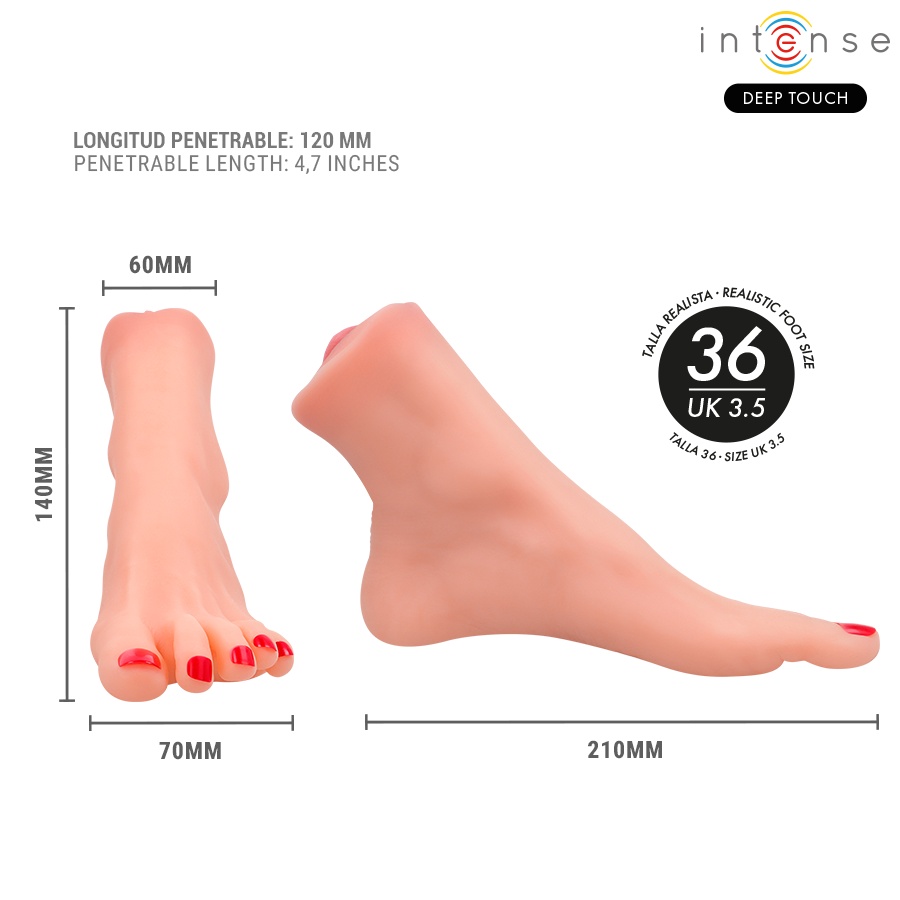 TOUCH PROFOND INTENSE - GABBIE MASTURBATEUR EN FORME DE PIED DEUX PIÈCES
