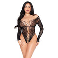LEG AVENUE - 89370 TEDDY DE RED Y ENCAJE NEGRO - TALLA ÚNICA