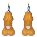 DIABLO PICANTE - PENES DORADO VELAS NÚMEROS CUMPLEAÑOS 2 UNIDADES