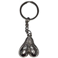 DIABLO PICANTE - LLAVERO METAL HUEVOS PLATA