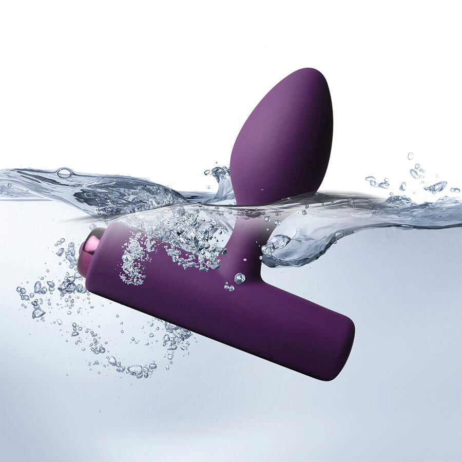 ROCKS-OFF - NOVA SOLARIS PLUG ANAL FINO RECARGABLE 16 FUNCIONES VIOLETA