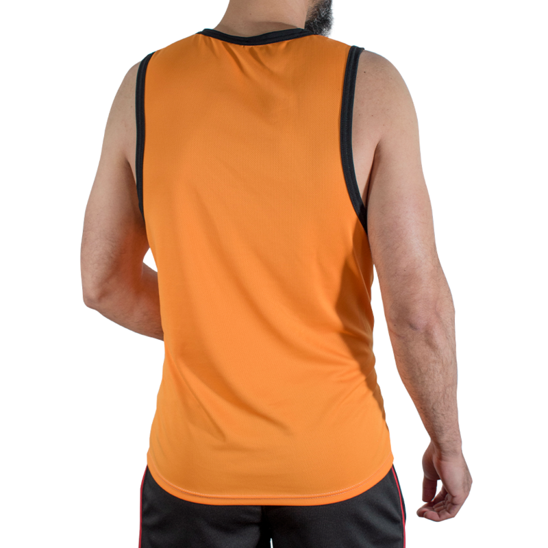 MACHO - CMV005 CAMISETA GYM NARANJA L/XL