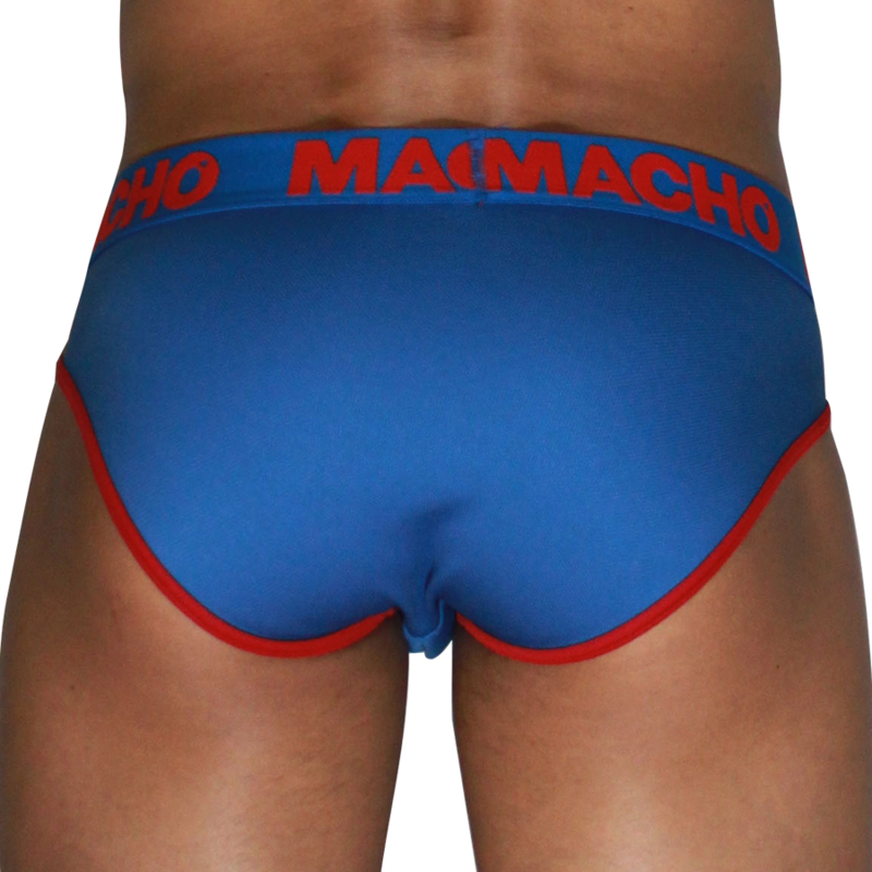 MACHO - MCH005 SLIP CLÁSICO AZULÓN + ROJO XL