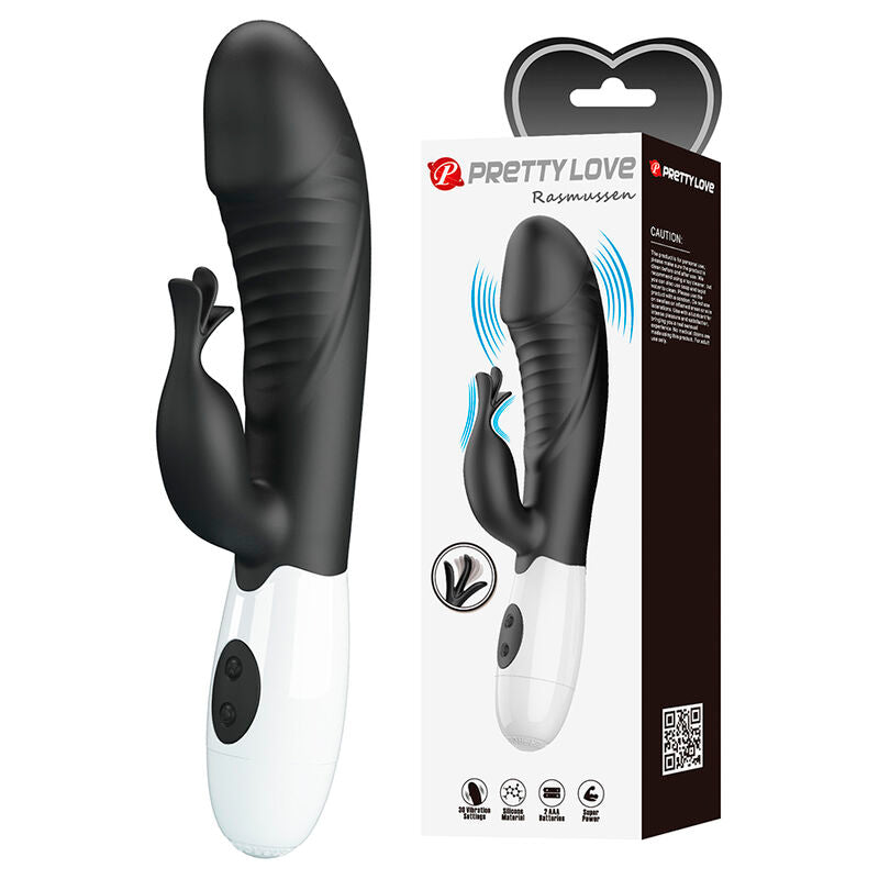 PRETTY LOVE - ROGUE MUSE VIBRADOR RABBIT 30 FUNCIONES NEGRO