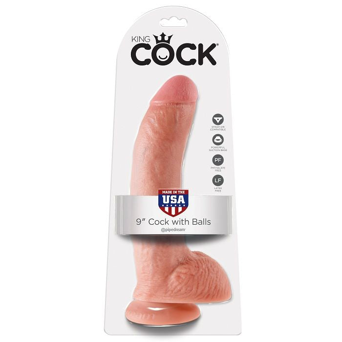 KING COCK - 9 PÉNIS NATUREL ET RÉALISTE 22,9 CM