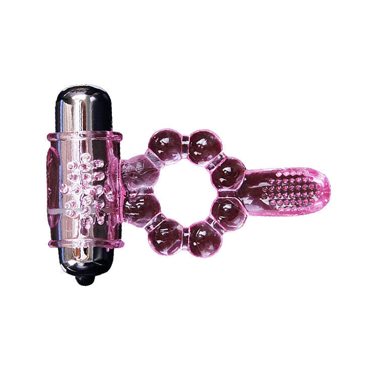 BAILE - ANNEAU EN SILICONE LANGUE 10 RYTHMES AVEC VIBRATION ROSE