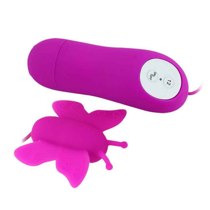 BAILE - STIMULATEUR CLITORIDIEN PAPILLON LOVE EGGS 12 VITESSES LILA TÉLÉCOMMANDE