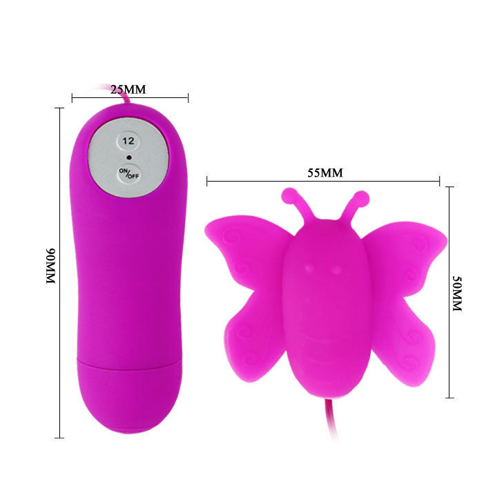 BAILE - STIMULATEUR CLITORIDIEN PAPILLON LOVE EGGS 12 VITESSES LILA TÉLÉCOMMANDE