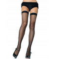 LEG AVENUE - BAS RÉSILLE NOIRS EN NYLON