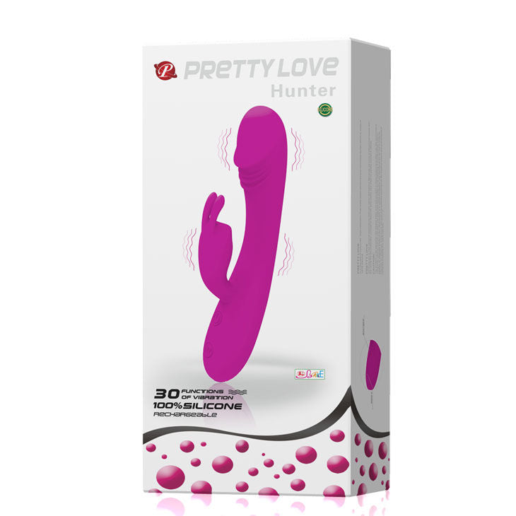 PRETTY LOVE - VIBROMASSEUR INTELLIGENT AVEC RABBIT 30 MODES HUNTER