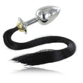 METAL HARD - PLUG ANAL EN ACIER AVEC QUEUE 8,89 CM