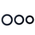 BAILE - TITAN SET DE 3 ANNEAUX PÉNIS NOIRS 2,8 + 2,4 + 1,9 CM