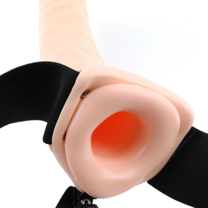SÉRIE FETISH FANTASY - HARNAIS VIBRANT CREUX 19 CM NATUREL
