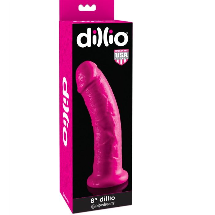 DILLIO - GODEMICHET À VENTOUSE 20,32 CM ROSE