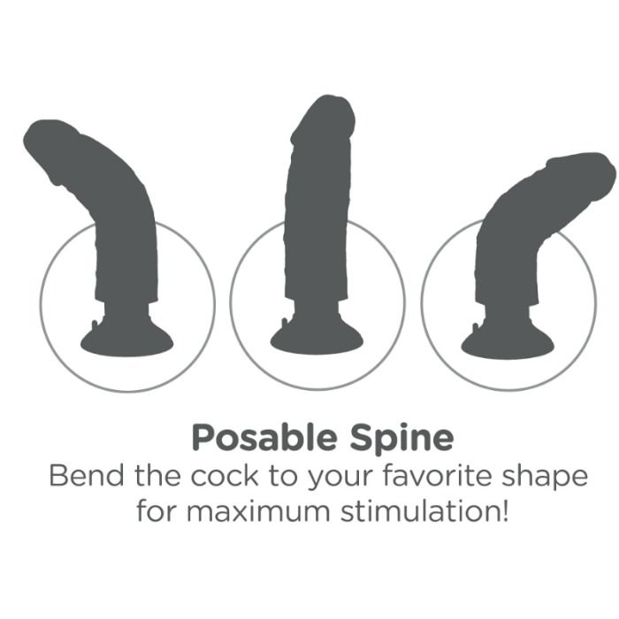 KING COCK - VIBROMASSEUR AVEC TESTICULES 23 CM NOIR