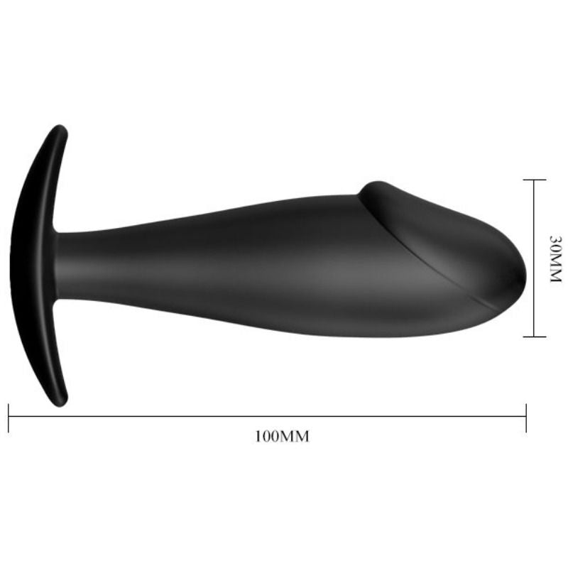 PRETTY LOVE - PLUG ANAL EN SILICONE FORME PÉNIS NOIR