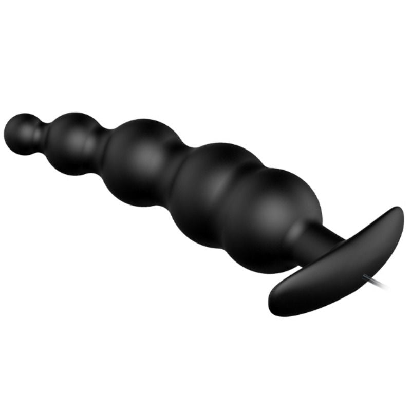 PRETTY LOVE - PLUG ANAL SILICONE STIMULATION SUPPLÉMENTAIRE ET 12 MODES DE VIBRATION NOIR TÉLÉCOMMANDE