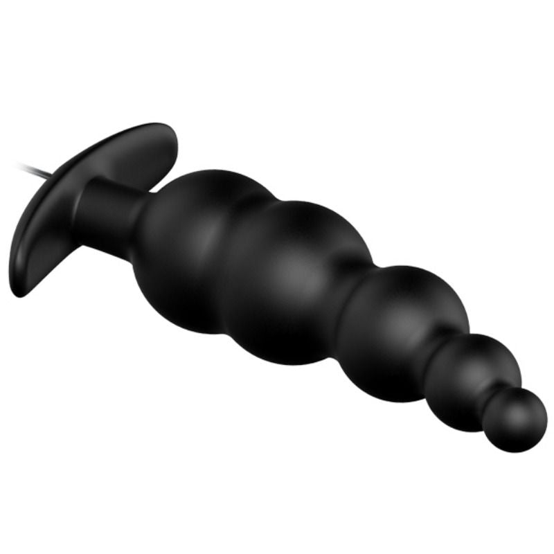 PRETTY LOVE - PLUG ANAL SILICONE STIMULATION SUPPLÉMENTAIRE ET 12 MODES DE VIBRATION NOIR TÉLÉCOMMANDE