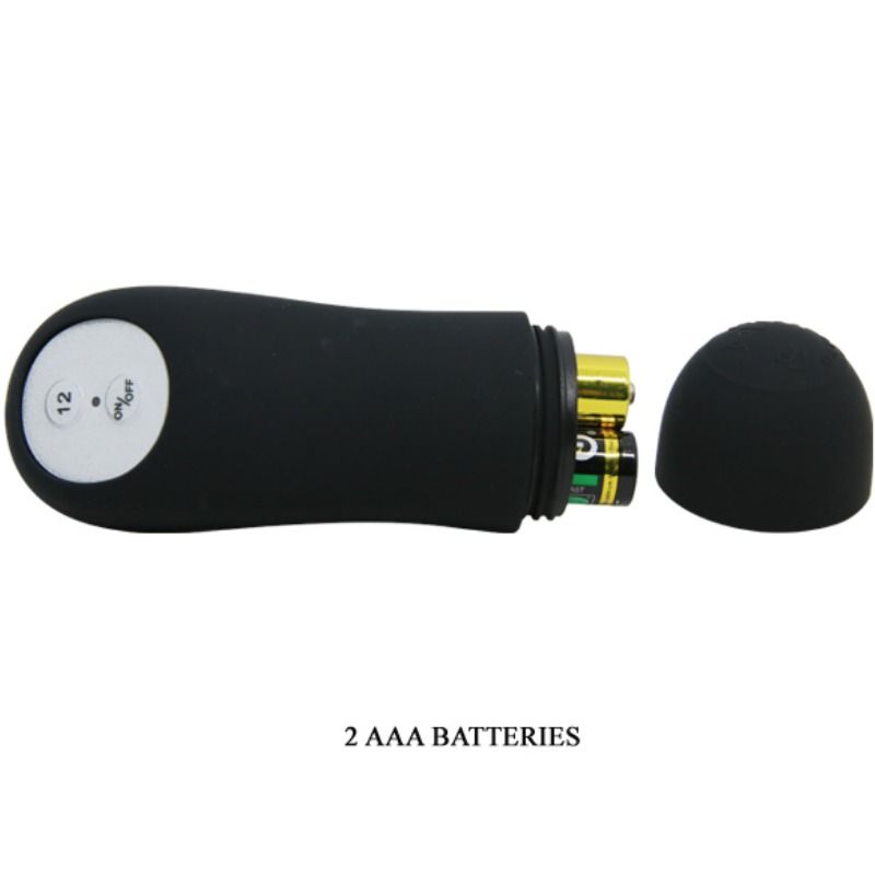 PRETTY LOVE - PLUG ANAL SILICONE STIMULATION SUPPLÉMENTAIRE ET 12 MODES DE VIBRATION NOIR TÉLÉCOMMANDE