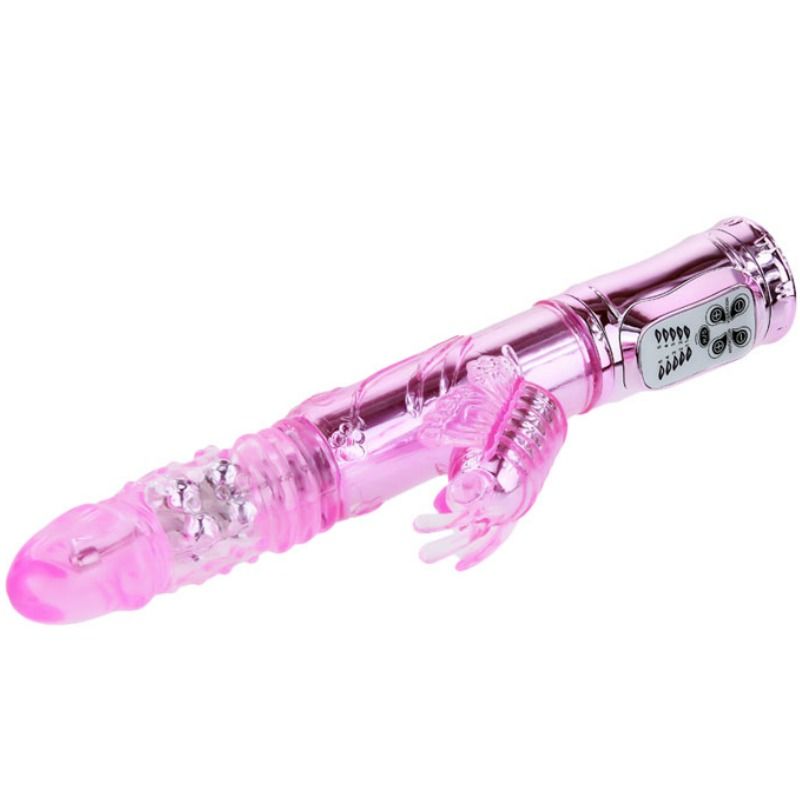 BAILE - VIBRATEUR RECHARGEABLE AVEC ROTATION ET STIMULATEUR VIBRANT BUTTERFLY