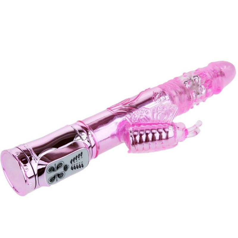 BAILE - VIBRATEUR RECHARGEABLE AVEC ROTATION ET STIMULATEUR VIBRANT BUTTERFLY