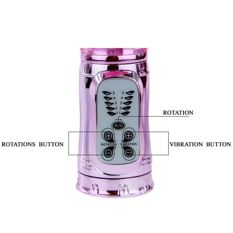 BAILE - VIBRATEUR RECHARGEABLE AVEC ROTATION ET STIMULATEUR VIBRANT BUTTERFLY
