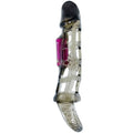 DANSE - GAINE D'EXTENSION DE PÉNIS VIBRANTE ET AVEC SANGLE 13.5 CM