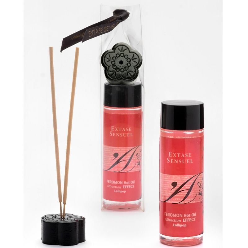 EXTASE SENSUELLE - HUILE DE MASSAGE EFFET CHAUD AVEC PHÉROMONES PIRULET 100 ML