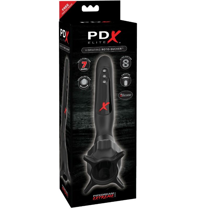 PDX ELITE - STIMULATEUR VIBRANT ET SUCEUR ROTATIF