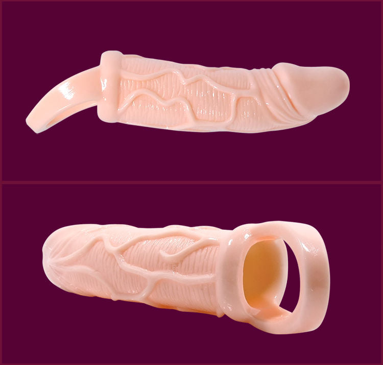 DANSE - HOUSSE D'EXTENSION DE PÉNIS VIBRANTE AVEC SANGLE POUR TESTICULES 13,5 CM
